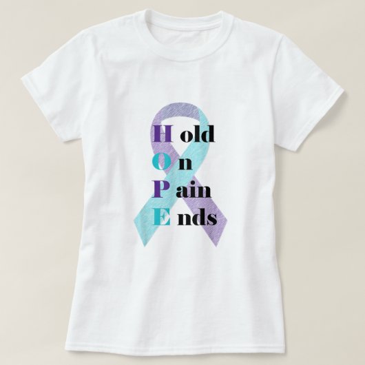T-shirt ESPOIR De Maintenir La Douleur Enlève L'Applicatio (Design devant)