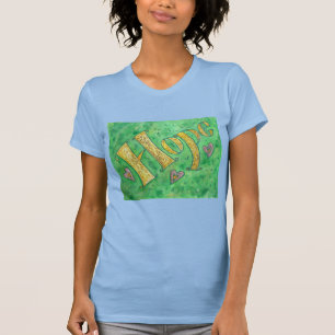 T-shirt Espoir Peinture Word Inspirationnelle Chemises per