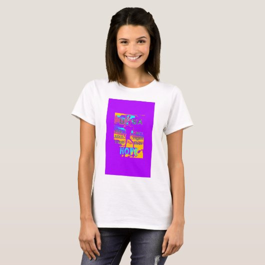 T-shirt Espoir psychédélique aux Etats-Unis : Neon Unity A (Devant entier)