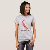 T-shirt Espoir Rouge et blanc Risque de sensibilisation Ca (Devant entier)