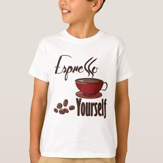T-shirt Espresso Yourself Coffee Pun Vous Express (Devant)