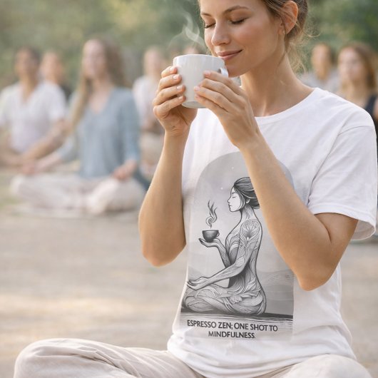 T-shirt Espresso Zen méditation Art Tee