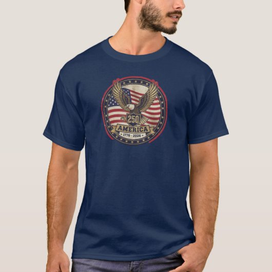 T-shirt esprit américain 250 (Devant)
