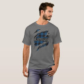 T-shirt Esprit bleu de tartan de chasse de Ramsay Ramsey (Devant entier)
