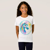 T-Shirt Esprit coloré Poney 10 enfant (Devant entier)