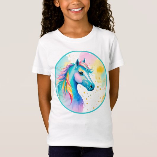 T-Shirt Esprit coloré Poney 10 enfant (Devant)