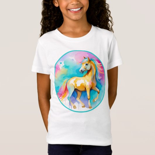 T-Shirt Esprit coloré Poney 13 Enfant (Devant)