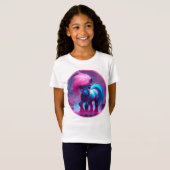 T-Shirt Esprit coloré Poney 4 Enfants (Devant entier)