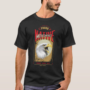 T-shirt Esprit d'aigle amérindien Menominee vintage hon