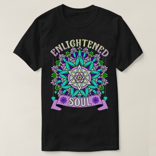 T-shirt Esprit d'âme éclairé spiritualité Mandala Zen D (Design devant)