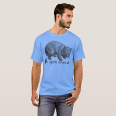 T-shirt Esprit d'animal wombat rétro (Devant entier)