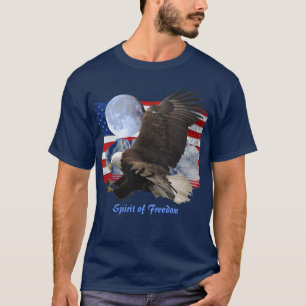 T-shirt ESPRIT DE LA LIBERTÉ Aigle chauve Vêtements de fau