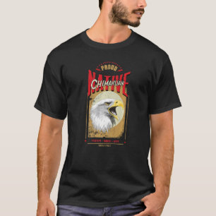 T-shirt Esprit de l'aigle amérindien Chimakuan Vintage Hon