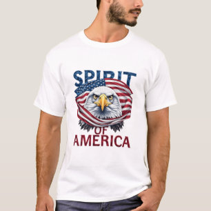 T-shirt Esprit de l'Amérique Drapeau Américain Patriotique