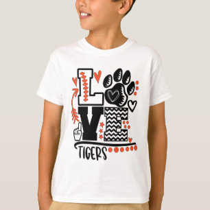 T-shirt Esprit de l'école de la patte de maman Tigers de F