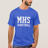 T-shirt Esprit de l'équipe de basket-ball sur mesure bleu  (Devant)