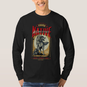 T-shirt Esprit de loup né amérindien Ascahcutoner
