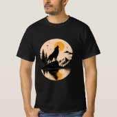 T-shirt Esprit de loup sous la lune (Devant)
