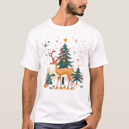 T-Shirt Esprit de Noël Festif (Devant)