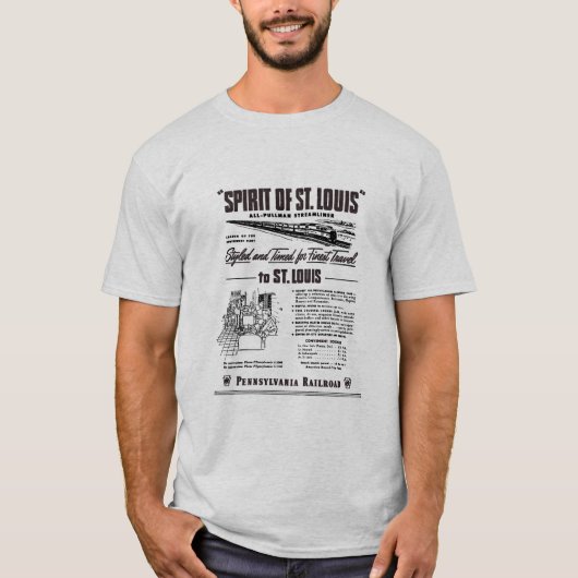 T-shirt Esprit de PRR Streamliner de St Louis (Devant)