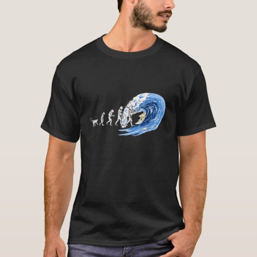 T-shirt Esprit de Surf Évolution de l'Homme (Devant)