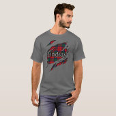 T-shirt Esprit de tartan de Lindsay Lindsey de clan (Devant entier)