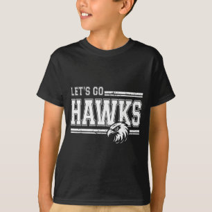 T-shirt Esprit d'équipe de fan de sport de lycée Hawks Vin