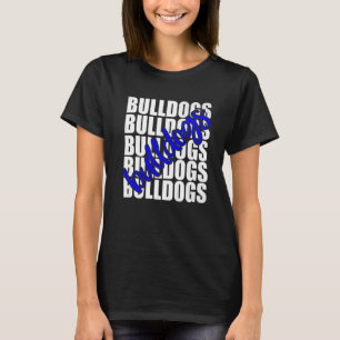 T-shirt Esprit d'équipe de fan de sport scolaire Bulldogs 