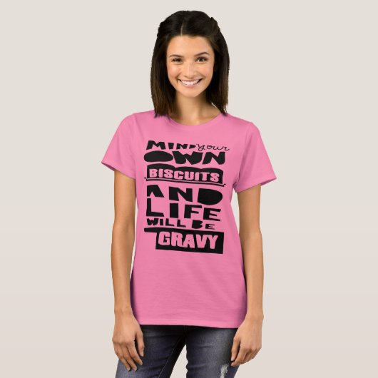 T-shirt Esprit drôle votre propre noir de typographie de (Devant entier)