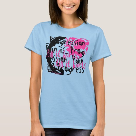 T-shirt Esprit embrouillé (rose) (Devant)