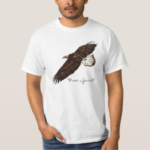 T-shirt ESPRIT GRATUIT Aigle chauve Mens Valeur Tee