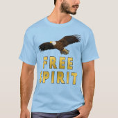 T-shirt Esprit Libre Avec Un Aigle À Tête Blanche Volant (Devant)