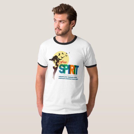 T-shirt Esprit libre | Homme Ringer (Devant entier)