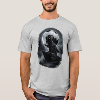 T-shirt Esprit Loup Classique - Graphique de la Nature Vin