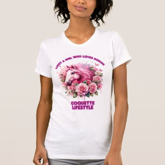 T-shirt "Esprit Rose sauvage" Coquette Femme T Chemise