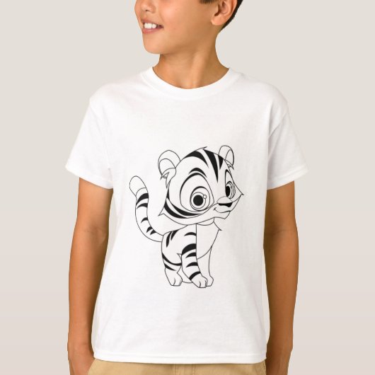 T-shirt Esprit Sauvage - Graphisme Tigre Jeune Tri-Blend T (Devant)