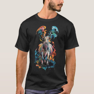 T-shirt Esprit Taureau Coloré – Animal Abstrait Vibrant