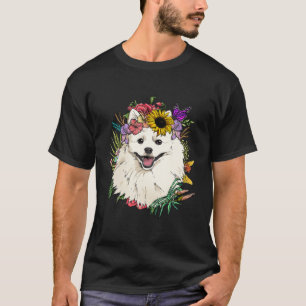 T-shirt Esquimau américain floral Chien Ressort Nature Amo