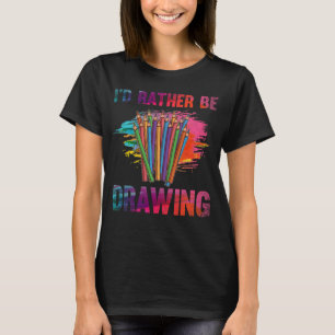 T-shirt Esquisse colorée Crayon dessin Art Lover