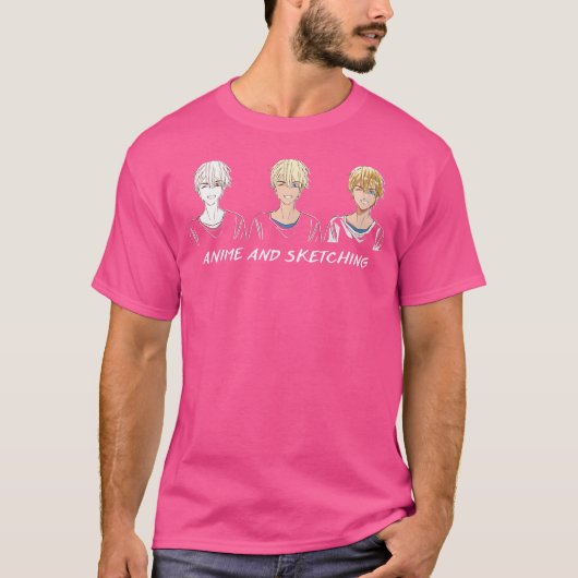 T-shirt Esquisse d'Anime (Devant)