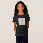 T-Shirt Esquisse de portrait de Giraffe (Devant entier)