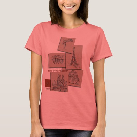 T-shirt esquisses architecturales rapides (Devant)