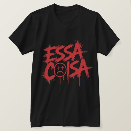 T-Shirt "ESSA COISA" graffiti rouge | (Design devant)