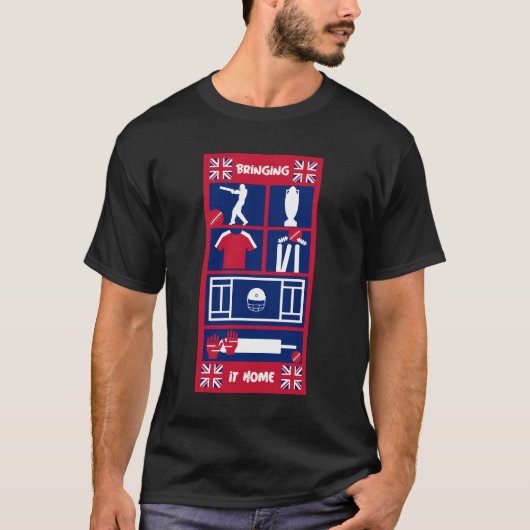 T-shirt Essai de cricket anglais (Devant)