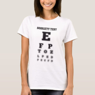 T-shirt Essai de sobriété de sobriété pour les yeux flous