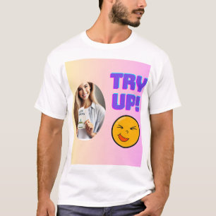 T-shirt Essaie ! Amusant Emoji Design pour la fête
