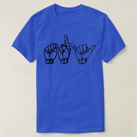 T-shirt Essayer dans ASL (Design devant)