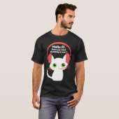 T-shirt Essayer de le renverser Chat Support technique inf (Devant entier)