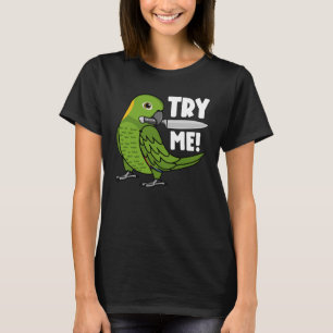 T-shirt Essayez-moi le perroquet avec couteau I Jaune napp