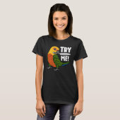 T-shirt Essayez-Moi Parroquet Avec Couteau I Jenday Conure (Devant entier)